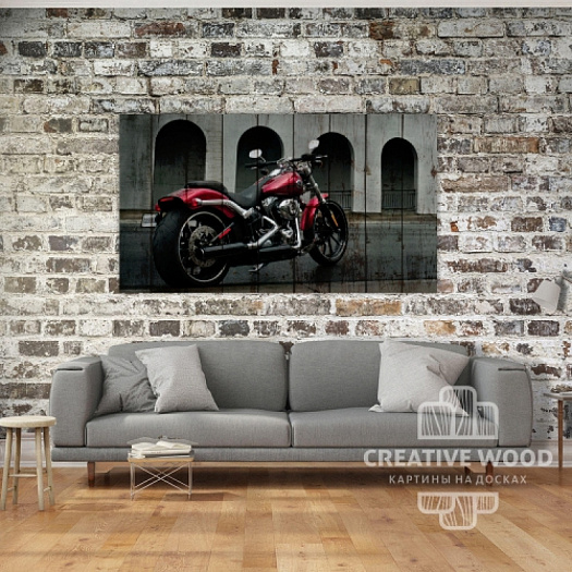 Картины в интерьере артикул Мотоциклы - Мото 12, Мотоциклы, Creative Wood